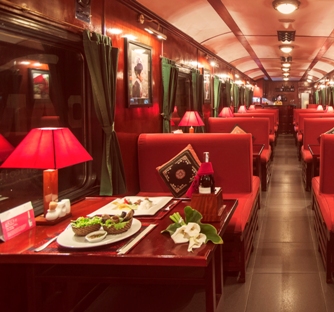 Dining cabin on Victoria Express