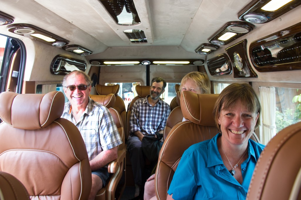 Luxury inside the limousine bus